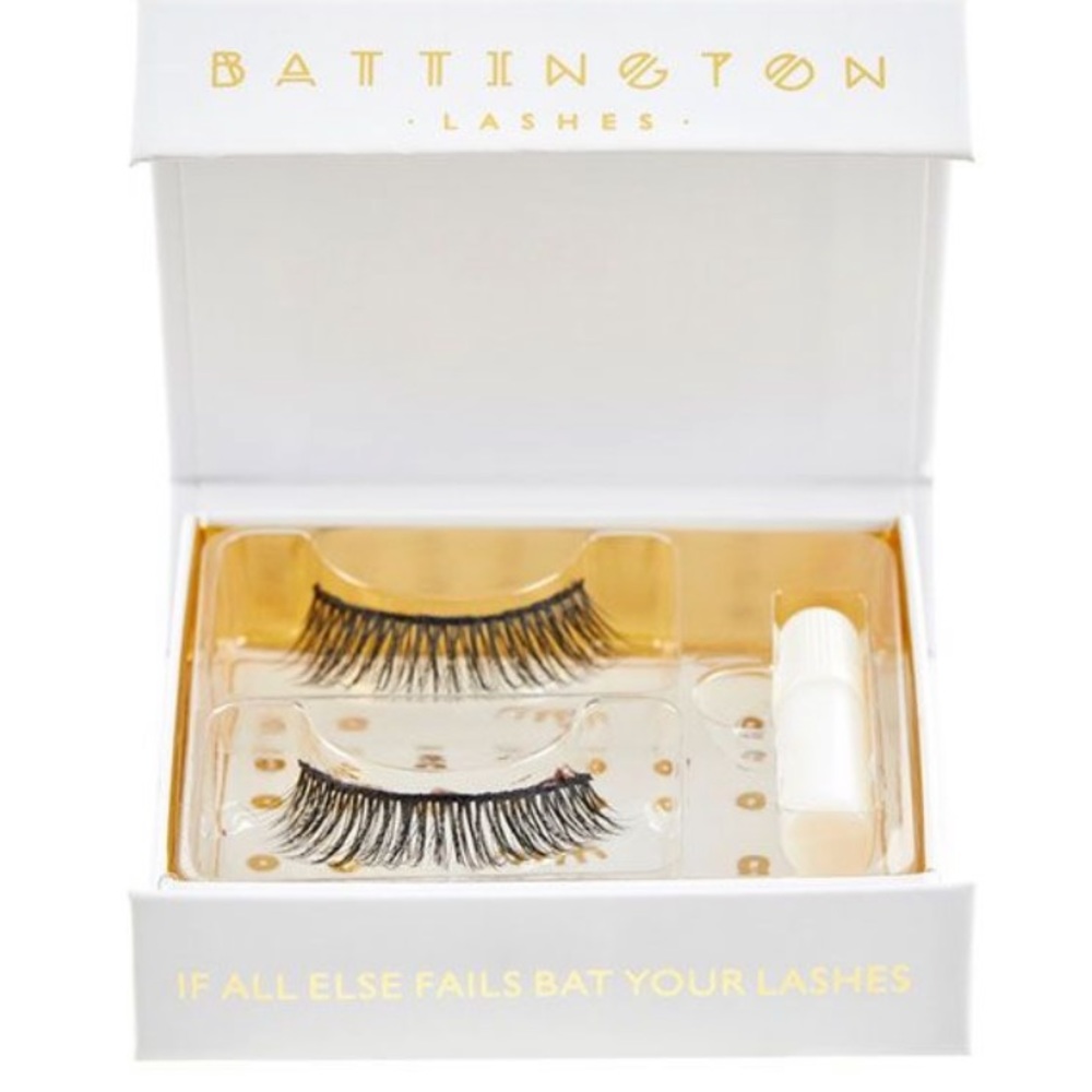 BATTINGON LASHES -HARLOW 3D SILK LASH W/ MINI GLUE
